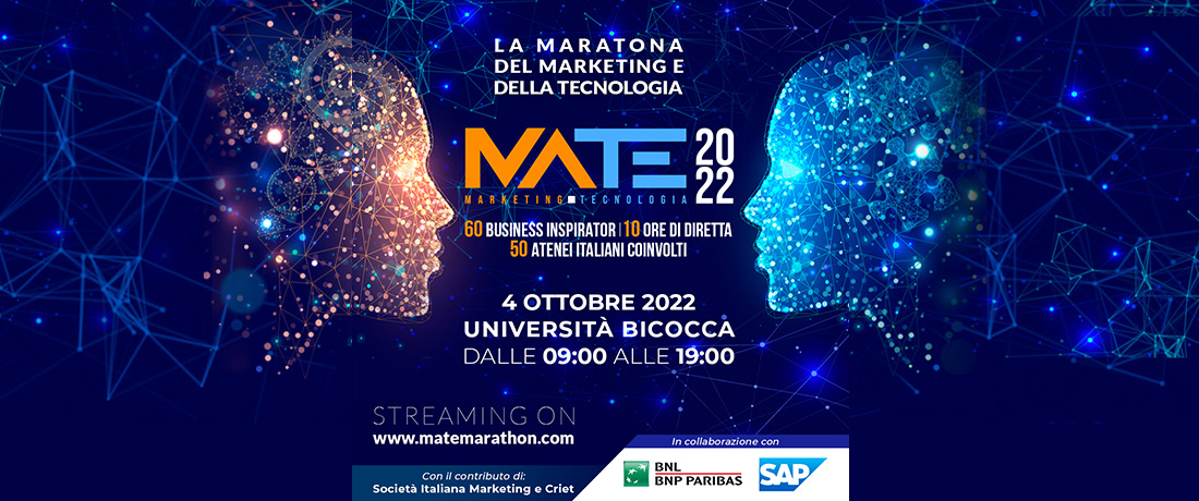 4 ottobre, MA-TE 2022. La maratona del marketing e della tecnologia